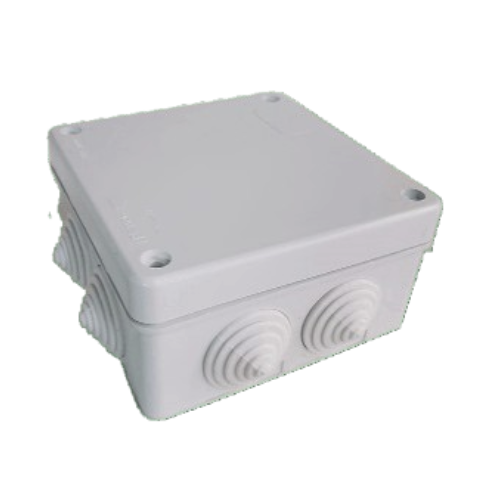 Caja estanca IP65 plastica blanca 100x100x70 con conos