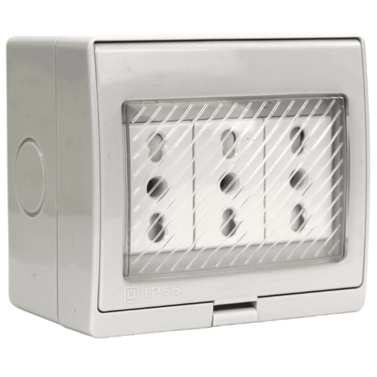 Caja waterproof triple enchufe 10-16A IP55