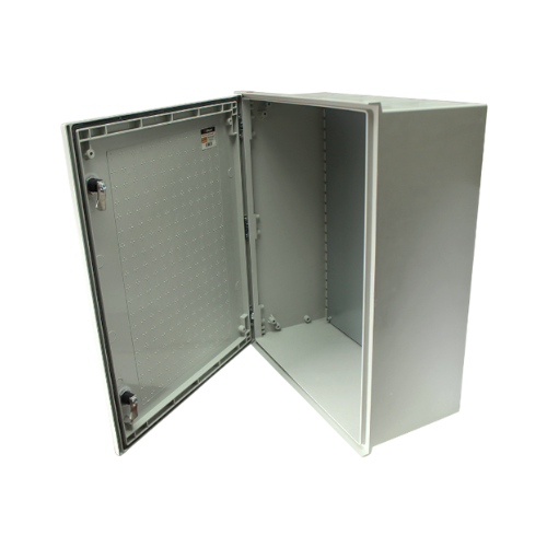 GABINETE METÁLICO IP65, 1 PUERTA, 400X300X200mm CON CHASIS