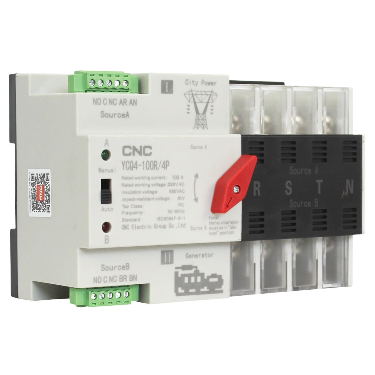 Switch transferencia YCQ4 4P
