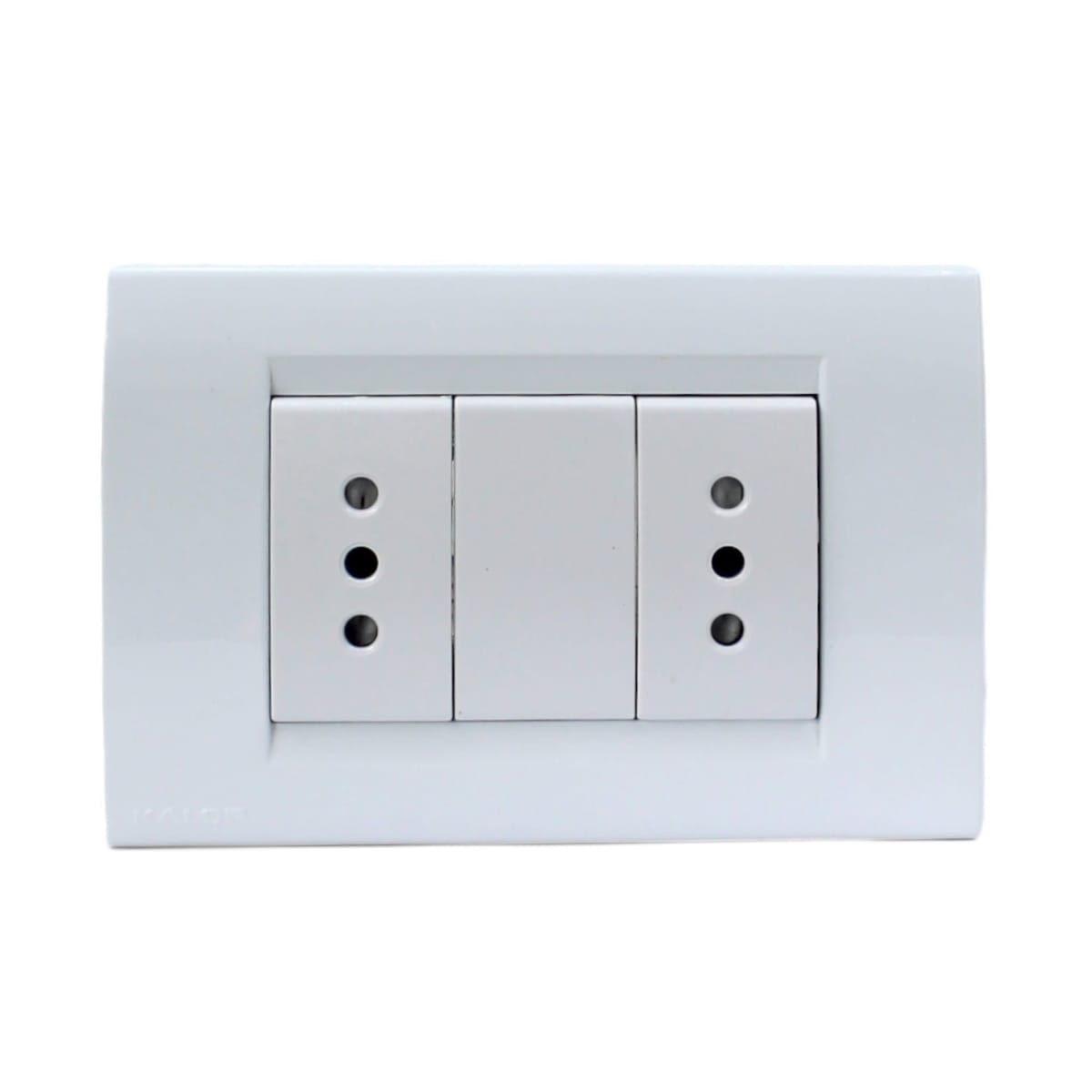 Tomacorriente doble 2P+T 10A Civil blanco