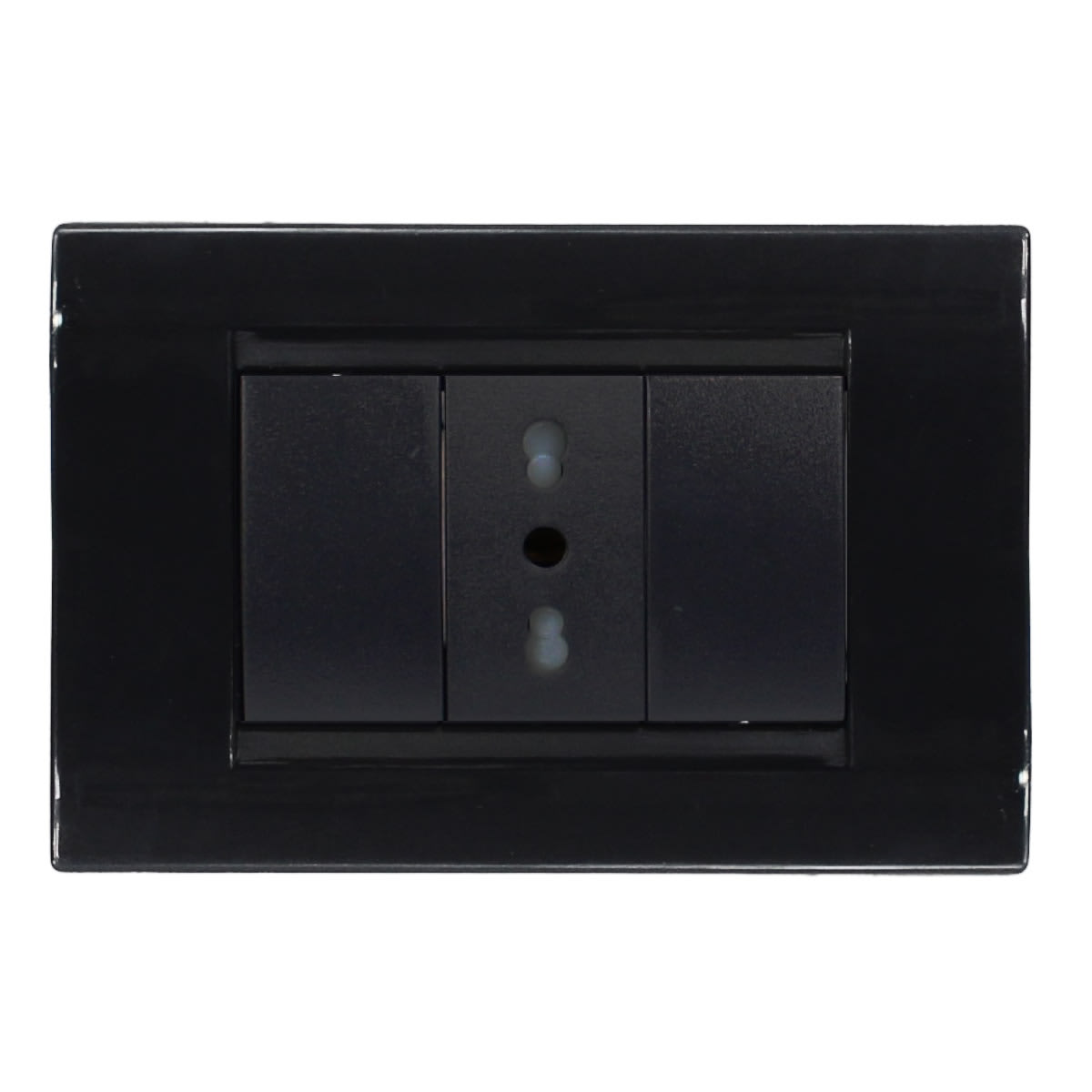 Tomacorriente 2P+T 10-16A Civil negro