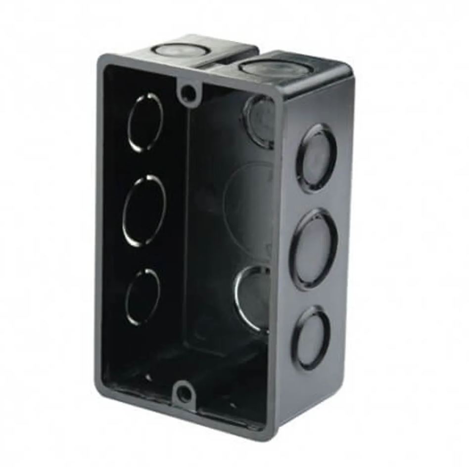 caja tabique inserto plastico 12 salidas color negro